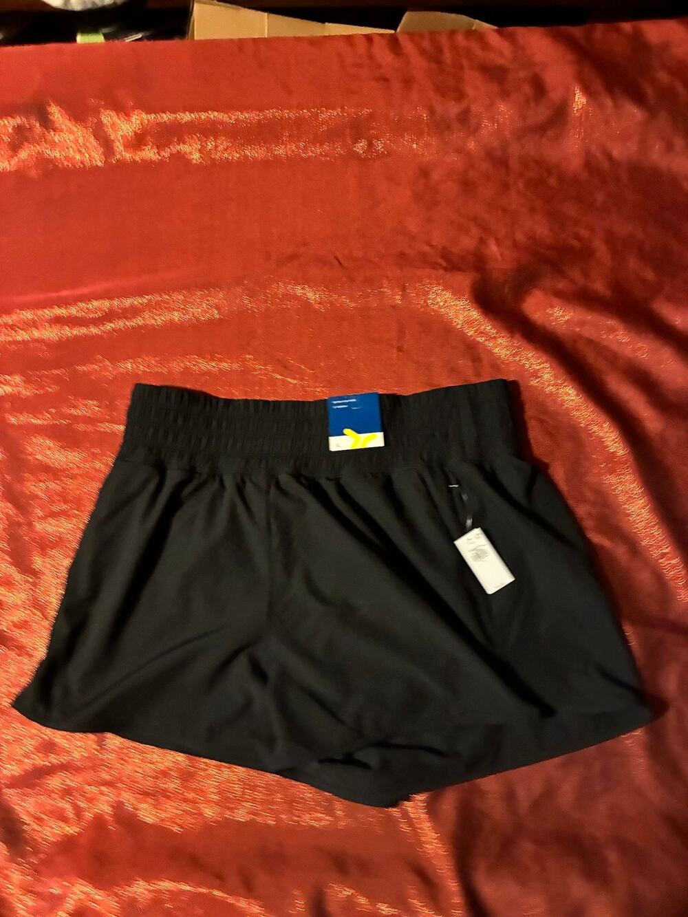 Womens Skort L Black Athletic Elastic Waist Active Running Shorts New Tags